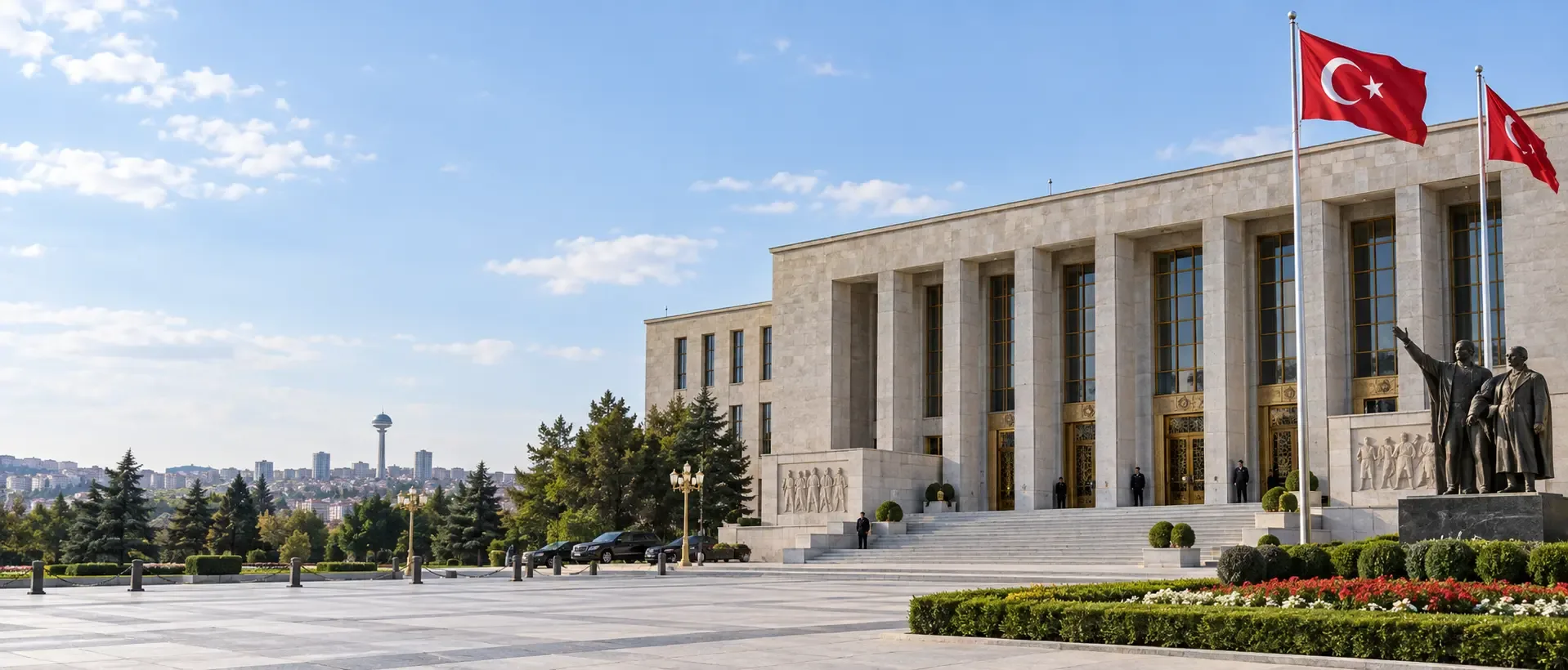 Turkish Grand National Assembly building in Ankara during implementation of Turkey's PKK disarmament law