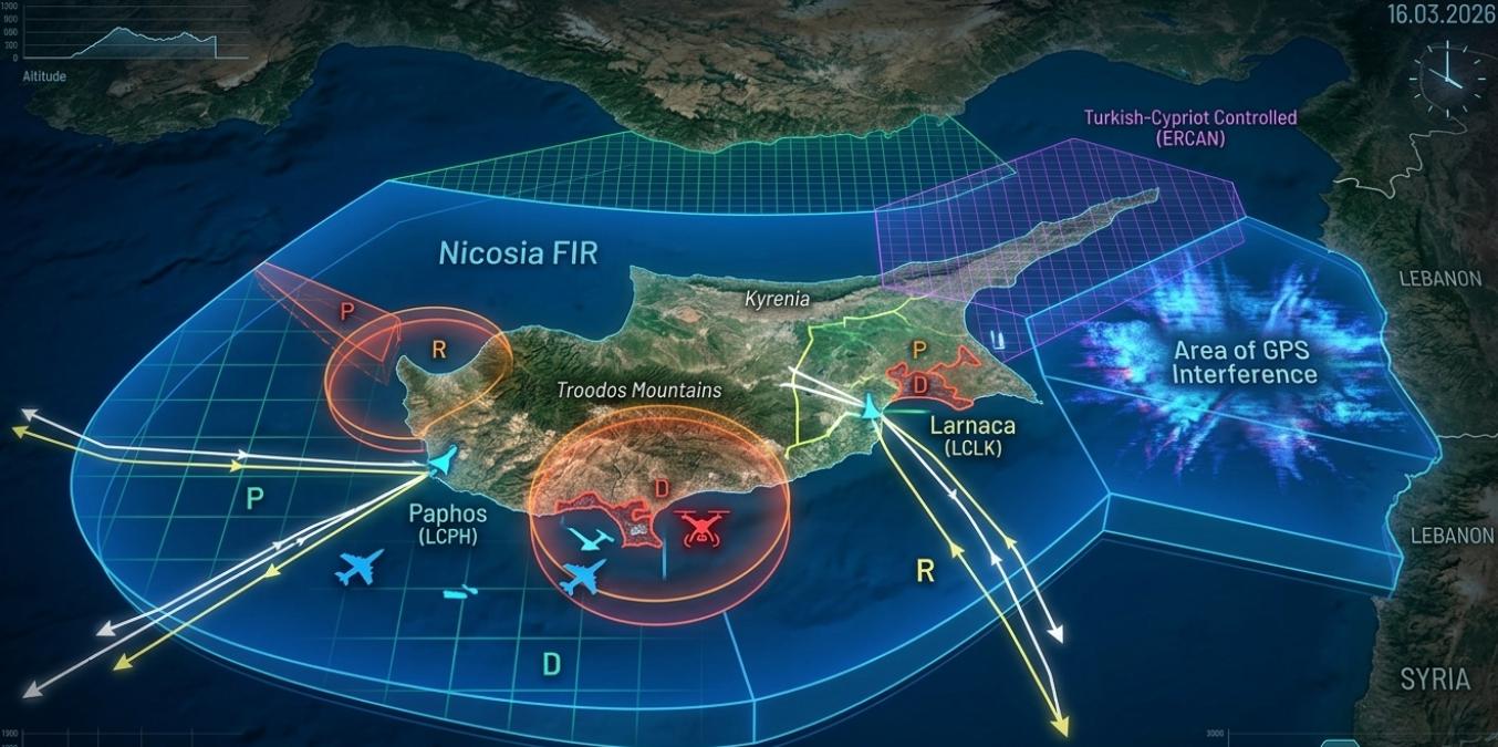 Northern Cyprus Voids Nicosia's Military Airspace NOTAM Amid Iran Conflict