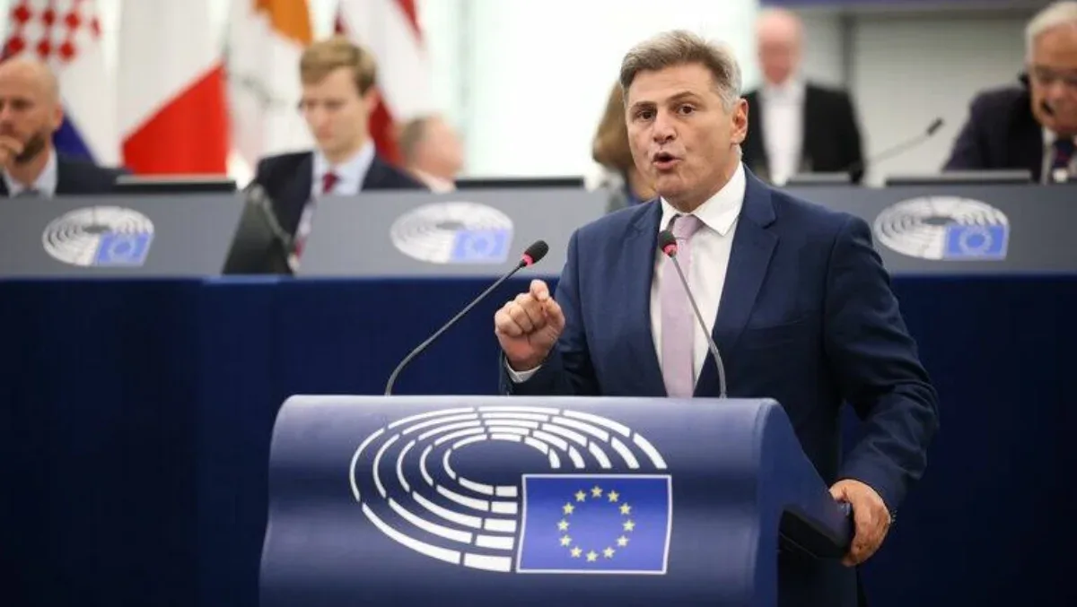 Greek MEP Nikolas Farantouris speaking during a European Parliament session
