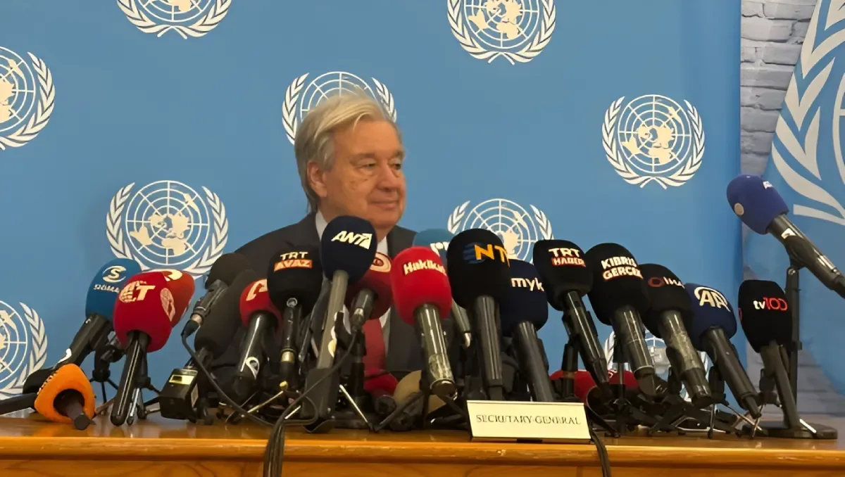 UN Secretary-General António Guterres during talks on the Cyprus settlement process