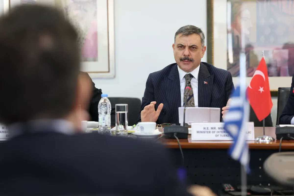 Turkish Interior Minister Mustafa Çiftçi during his October 8, 2026 visit to Athens for security talks with Greek officials